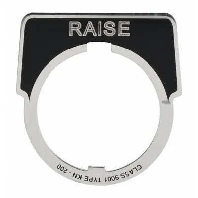 SCHNEIDER Legend Plate: 30 mm Panel Mounting Size, Half-Round - Push-Button Rings & Plates
