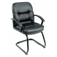 BOSS Frame Chair: Black, Black, 0 Casters/Glides, Lumbar Support, 27 in Overall Wd, 38 in Overall Ht (MPN B7309)
