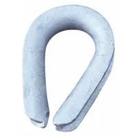 CROSBY Wire Rope Thimble: 3/8 in Compatible Rope Dia, Galvanized Steel/Stainless Steel, Steel (MPN 1037675)