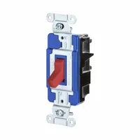 HUBBELL Wall Switch: Toggle Switch, 3-Way, Maintained, Red, 120/277V AC, 15 A (MPN CSB315STR)