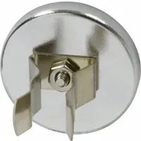 Ceramic Magnets: Encased with Clip, 0.19 in Thick, 1 15/64 in Outside Dia, Round (MPN MX1000SS01)