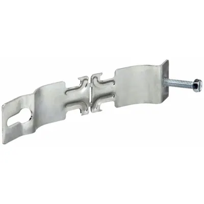KINDORF Angler Conduit & Pipe Clamp, 1-1/4 in, Steel, Electroplated, Silver - Angler Conduit & Pipe Clamps