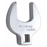 WESTWARD Crowfoot Socket Wrench: Alloy Steel, Chrome, 3/8 in Drive Size, 15/16 in Head Size