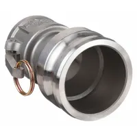 Cam and Groove Adapter: 125 psi Max. Working Pressure @ 70 F, 5 7/8 in Overall Lg, Nitrile (MPN 2030-DA-SS)