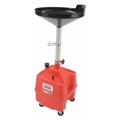 LINCOLN Oil Drain: 8 gal Capacity, 17 5/16 in Overall Dia, 22 1/2 in Overall Ht - Portable Oil Waste Containment Containers