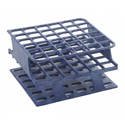HEATHROW SCIENTIFIC Test Tube Rack, POM, Blue, 36 Wells, Benchtop - Lab Storage Racks