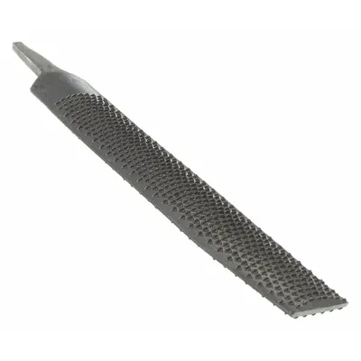 WESTWARD Half Round Wood Rasp File: Half Round, 7.5 Teeth per Inch, Single Edge Cut - Half-Round Wood Rasps