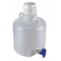 Approved Vendor 2.64 gal Polypropylene Round Carboy with Bottom Spigot and Two Handles, 249 mm Body Diameter, MPN 7220010