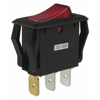 GARDNER BENDER Lighted Appliance Rocker Switch,SPST: 2 Positions, SPST, On/Off - General Purpose Rocker Switches