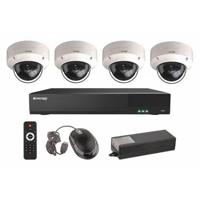 VITEK Video Surveillance Digital Systems: Dome, 4 Cameras Included, 2.8 mm Max Focal Lg - Video Surveillance Digital Systems w/ Cameras