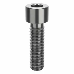 Inch-system standard socket head cap screw with 1/4"-20 thread size, 7/8" length, and right-hand thread. Made from 316 stainless steel with plain finish, H5 tolerance class, and 3/16" drive size. Used for fastening components in machinery, equipment, and structural assemblies requiring corrosion resistance.