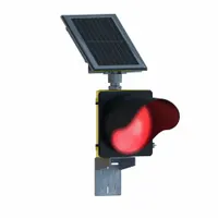 TAPCO Solar Traffic Beacon: Power Source Solar, Lamp Type LED, Light Color Red, Yellow, 250301