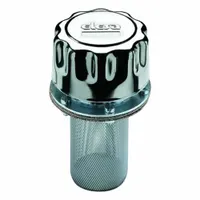 This filter breather vent from ELESA features a flanged mounting with six bolt holes at 72 mm diameter and a steel body. It provides 40 micron filtration for incoming air, helping to prevent contaminants from entering hydraulic reservoirs, power units, and fluid storage tanks