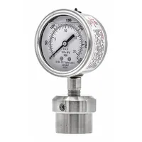 PIC GAUGES Pressure Gauge with Diaphragm Seal: 0 psi to 300 psi, 301L/0JJJ, 2 1/2 in Dial, Glycerin (MPN 301L254H/0JJJ100)