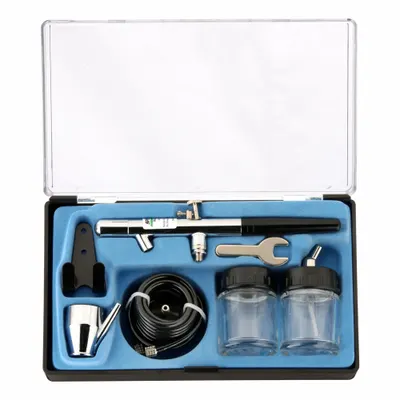 SPEEDAIRE Air Brush Kit: 7 mL_22 mL Cup Capacity, 0.3 cfm @ 40 psi - Conventional Airbrush Kits