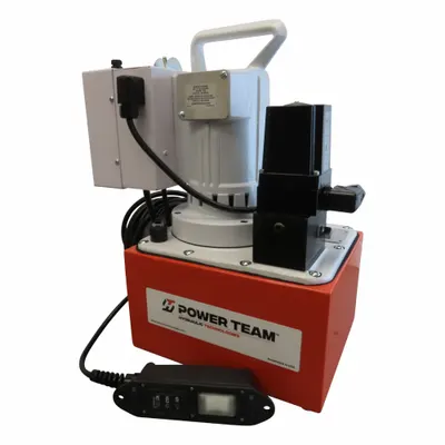 POWER TEAM Electric Pump: 10,000 psi Max. Op Pressure, 704 cu in/min Max. Flow Rate - Corded High-Power Portable Electric Hydraulic Pump Units