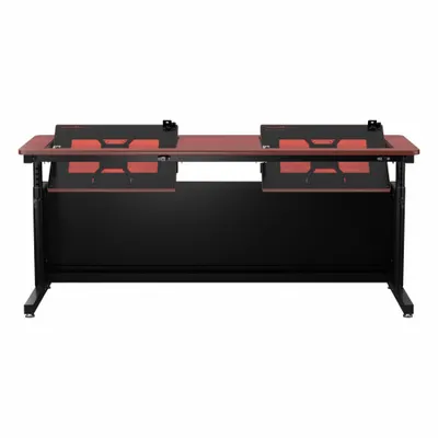 VERSADESK Standing Desk: Cherry, Wood, 72 in Overall Wd, 24 in Overall Dp - Manual Adjustable-Height Desks