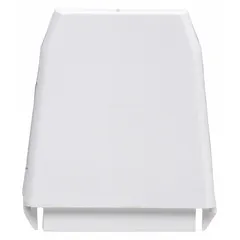 Replacement end cap for the shelf retainer bar in Electrolux refrigerators and freezers. This component secures the retainer bar to prevent shelves from shifting, maintaining proper shelf alignment and storage stability.