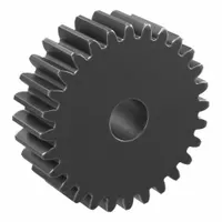 Hubless Spur Gear: Module m 1.5, 28 Teeth, 10 mm Bore Dia, Black Oxide Coated Carbon Steel, Hubless (MPN SSA1.5-28)