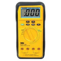 Digital wire length meter for measuring copper and aluminum cables up to 30,000 ft in feet. Includes pouch for storage. Suitable for verifying cable lengths on spools or installed runs in electrical and maintenance applications