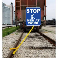 Yellow square rail sign post without pre-punched holes, allowing custom sign attachment. Non-breakaway design for permanent installation. Used for mounting signs on square rail systems in industrial facilities, warehouses, and traffic control zones.