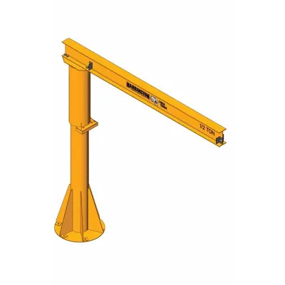 TIGER TRACK Jib Crane: Foundationless, 1,000 lb Load Capacity - Foundationless Jib Cranes