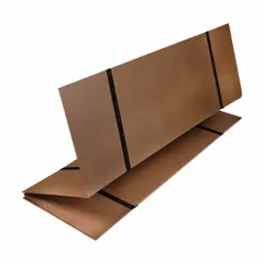 This DMI bed board is constructed of wood in a brown finish. It measures 48 inches wide, 3/4 inch high, and folds to 15 inches for storage. Designed to provide firm support under a mattress, it helps prevent sagging and extends the life of box springs or bed frames in residential, hospitality, and healthcare settings.