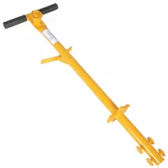 This replacement handle is designed for use with Vestil LO-DC-CI, LO-DC-MR, LO-DC-PH, and LO-DC-PU material handling equipment. It serves as a direct-fit component to restore operation on compatible models. Typical applications include industrial and warehouse settings for lifting and positioning tasks.