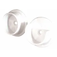 Closet Rod Sockets: 1 3/8 in Rod Dia, Nylon, White, 100 PK (MPN N 6654)