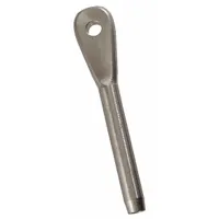 LOOS Eye End Fitting: 1/4 in Compatible Rope Dia, 7/16 in Swaged Outside Dia, 3/8 in Eye Inside Dia (MPN MS20668-8)