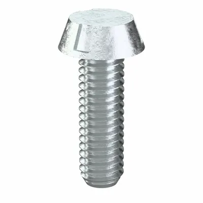 TAMPER PRUF SCREW Tamper Resistant Screw: 5/16"-18 Thread Size, 1 in Lg, Steel, Zinc-Plated - Round Head Conical Tamper-Resistant Machine Screws