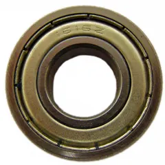This ALCO caster stem bearing has an overall width of 1 1/8 in and is designed for use with Everest and Jennings wheelchair models. It supports smooth caster rotation and is used in wheelchair maintenance and repair.