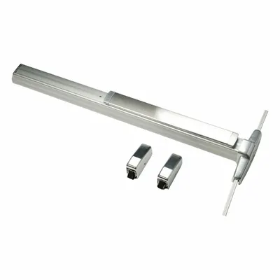 VON DUPRIN Exit Device: Chrome (MPN QEL3327AEO 3 26D) - Surface Vertical Rod Push Bars