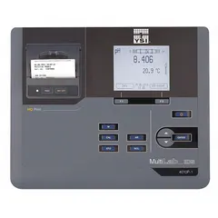 The YSI MULTILAB 4010P-1 is a benchtop multiparameter meter configured for biochemical oxygen demand (BOD) testing with conductivity measurement capability. It includes software and a USB cable; electrodes and reagents are sold separately. Typical applications include water quality analysis in laboratory settings.