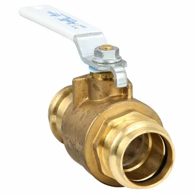 APOLLO Manual Two-Way Ball Valve: 1 1/2 in, Brass, Straight, Press x Press - Brass Ball Valves
