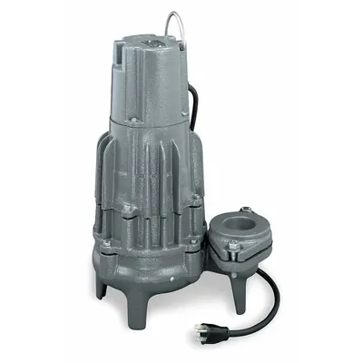 ZOELLER Sewage Ejector Pump: Cast Iron, Single Phase, 1/2 hp, 115V AC, 2 in Max. Dia. Solids - General Purpose Sewage Ejector Pumps