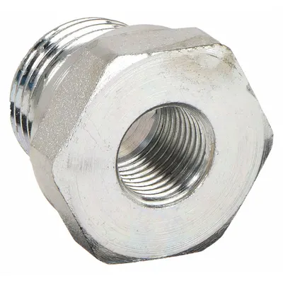 PARKER Metal Pipe Straight: Straight, Carbon Steel, 1/4 in x 1/8 in - Hydraulic Threaded Extreme-Pressure Pipe Fittings