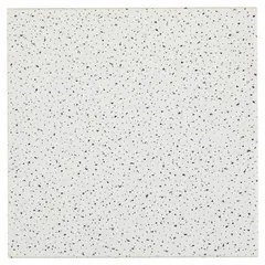 Mineral fiber ceiling tile, white, 12 in x 12 in, with concealed edge for 15/16 in grid. Sold in 40-pack. Mold resistant with high light reflectance (83% or more) and high recycled content (50% or more). Suitable for music rooms and other general-purpose applications.