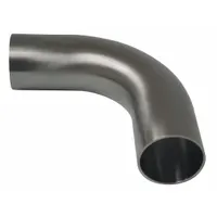 Sanitary Fitting Elbow: 90° Elbow, 1 1/2 in OD x 1 1/2 in OD Size, Weld, 316L Stainless Steel (MPN TE2S6L1.5-PM)