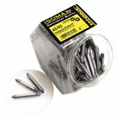Impact Bit, #2 Phillips, Hex Drive, S2 Steel, 200-Pack