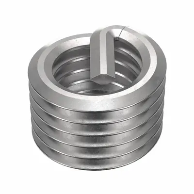 HELI-COIL Helical Insert: Tanged Tang Style, Free-Running, 1/4"-28 Thread Size, Plain - Free-Running Tanged Helical Inserts