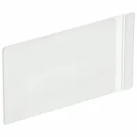 BIN BUDDY Label Holder: 5 in x 3 in, Clear, Slide-In, 25 Label Holders, Self-Adhesive, Smooth, 25 PK (MPN BB-35)