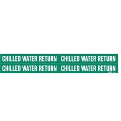 BRADY Chilled Water Return Adhesive Pipe Markers
