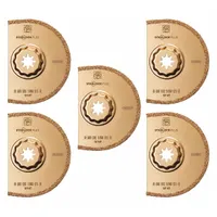FEIN Oscillating Scraper Blade: 3 9/16 in Blade Wd, 3 9/16 in Blade Lg, Carbide Grit, 5 Pieces, 5 PK (MPN 63502169230)