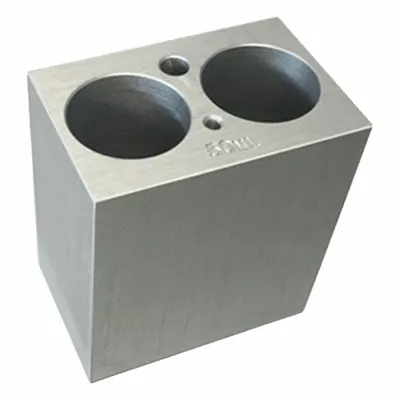 BENCHMARK SCIENTIFIC Dry Bath Block: Aluminum, 1 7/8 in Overall Wd, 2 3/4 in Overall Lg - Dry Bath Blocks