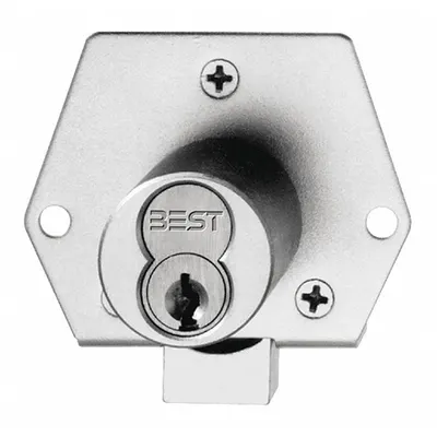 BEST Deadbolt Lock: Coreless, Inverted, Diamond, 2 1/8 in Body Ht, 1 7/8 in Body Wd - Latchbolt Cabinet & Drawer Locks with Interchangeable Cores