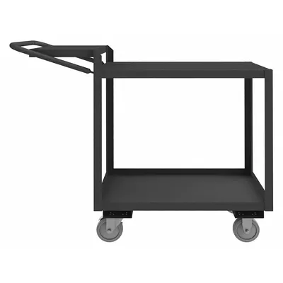 OEM APPROVED VENDOR Flat Utility Cart with Lipped & Flush Metal Shelves - Order-Picking Utility Carts with Lipped & Flush Metal Shelves