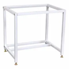 Stationary metal base stand in white, 36 in wide, 34 in high. Designed to support a ductless filtered workstation, providing a stable elevated platform for laboratory ventilation enclosures.