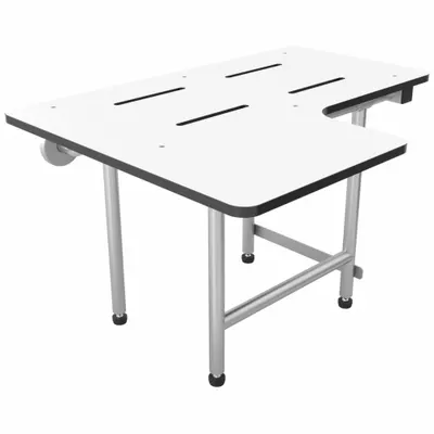 WINGITS WSLX280225PWREV Shower Bench, 28 in Seat Width, 800 lb Capacity - Shower Benches & Seats
