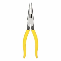 Needle Nose Plier: 1 1/4 in Max Jaw Opening, 8 1/2 in Overall Lg, 2 3/8 in Jaw Lg, 1/8 in Tip Wd (MPN D203-8)